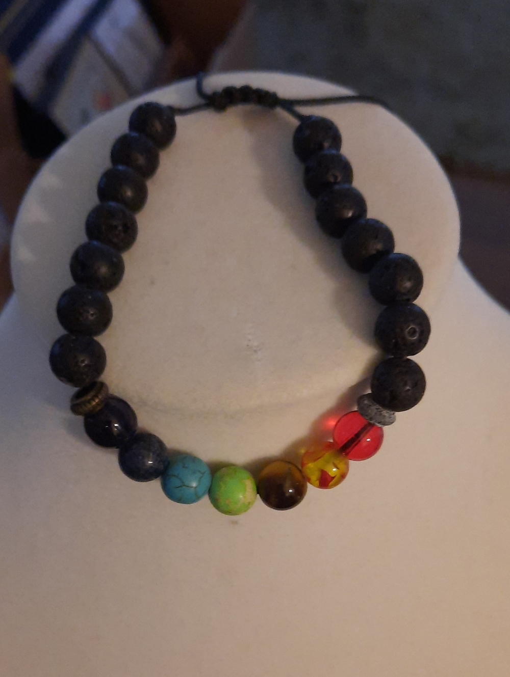 Multicolor Stone & Lava Bead Bracelet for Women